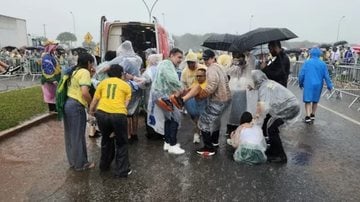 Dezenas de pessoas ficaram feridas, segundo Agência Brasil; local havia sido escolhido para o encerramento de ato pela anistia de Jair Bolsonaro - Reprodução / Redes Sociais