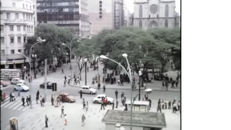 Imagen extraída do documentário "Praça da Sé – 1976", do acervo da Biblioteca Digital do Estado de São Paulo - Biblioteca Digital de São Paulo