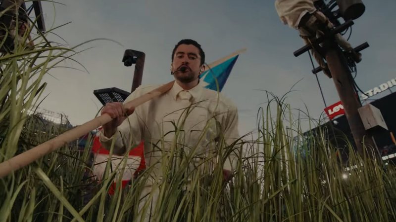 Bad Bunny destacou em sua apresentação a cultura de Porto Rico, sua terra natal - Reprodução/Youtube @NFL