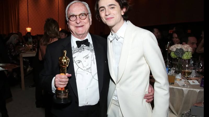 Cineasta James Ivory e ator Timothée Chalamet trabalharam juntos em Call Me By Your Name - Reprodução / Instagram