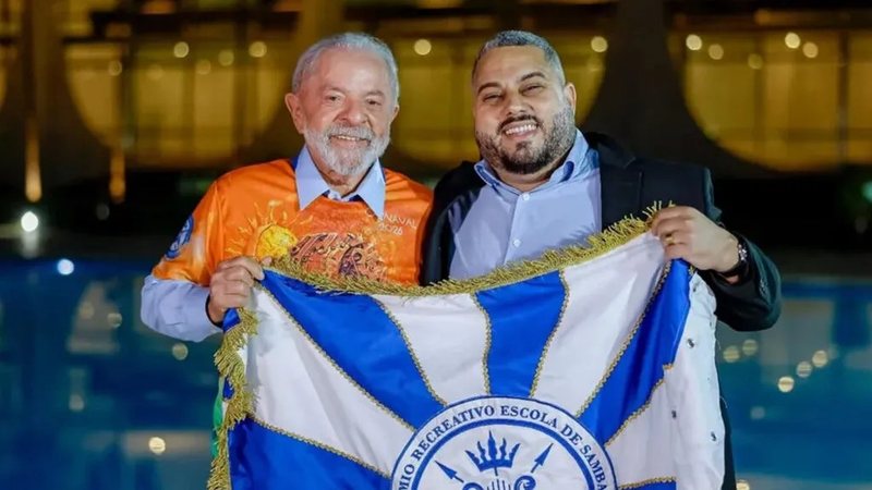 Presidente Lula com o presidente da Acadêmicos de Niterói, Wallace Palhares - Ricardo Stuckert/PR