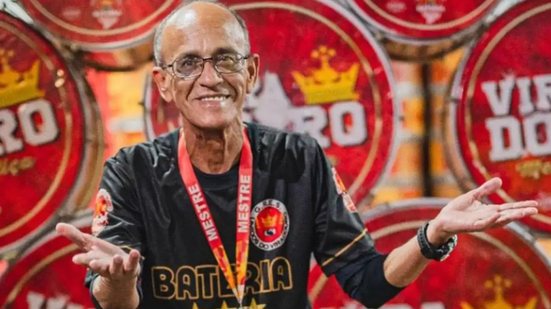 Mestre Ciça, mestre da bateria, foi o grande homenageado da noite - Divulgação/Viradouro