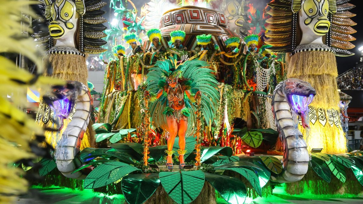 Paraíso do Tuiuti na apresentação de 2025. Este ano é a primeira a desfilar - Tomaz Silva / Agência Brasil