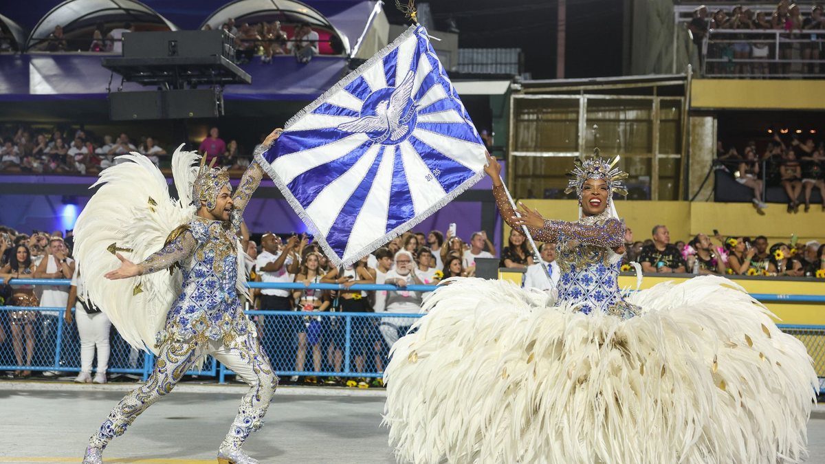 Portela na apresentação de 2025. Este ano é a terceira a desfilar - Tomaz Silva / Agência Brasil