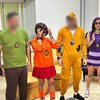 Policiais com fantasias do desenho 'Scooby-Doo' prenderam trio por furto de celulares - SSP/Divulgação