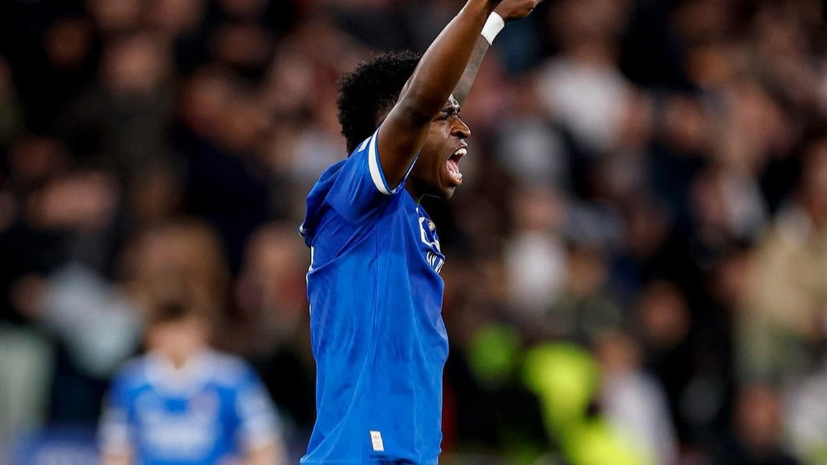 Vini Jr. ficou bastante irritado no momento em que comemorava o gol e foi ofendido - Reprodução/Instagram via @realmadrid