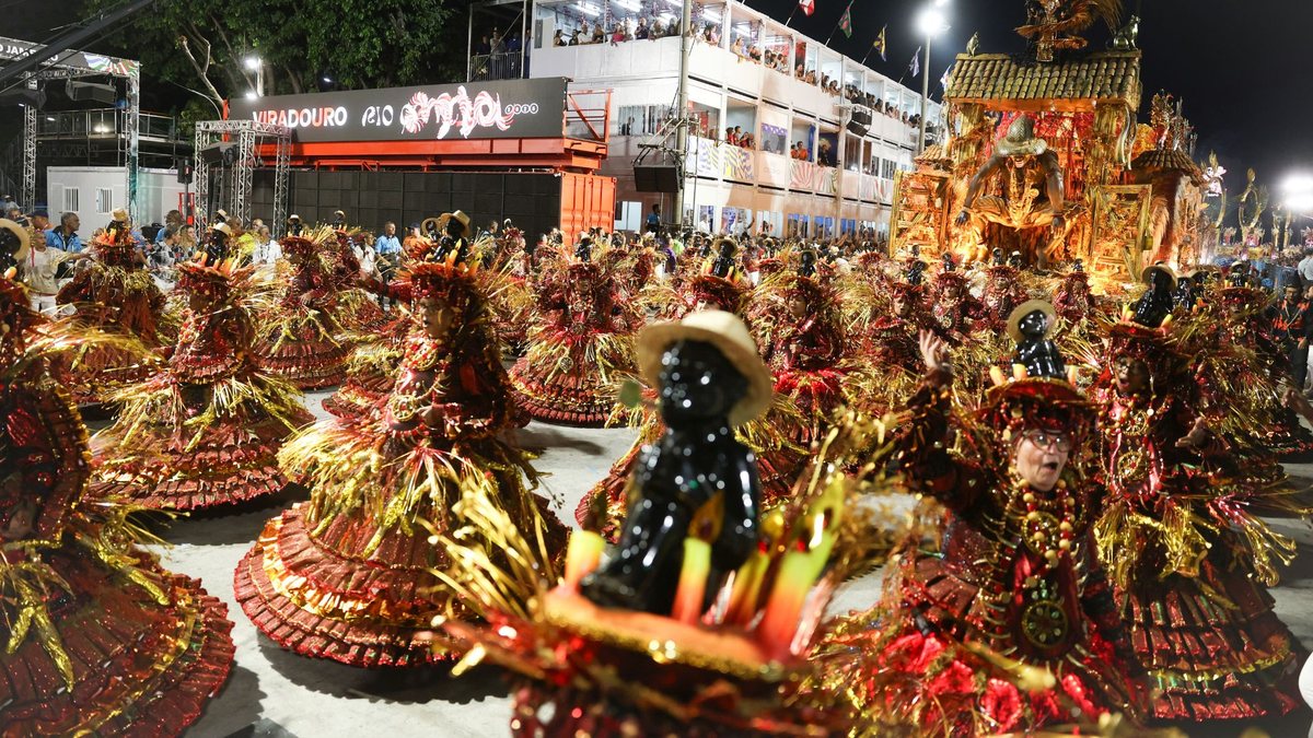 Viradouro na apresentação de 2025. Este ano é a terceira a desfilar - Tomaz Silva / Agência Brasil