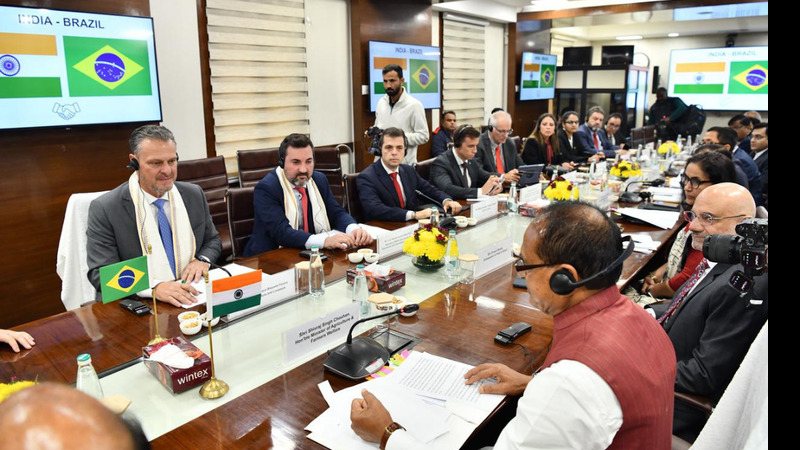 Encontro de ministros para fortalecer cooperação agrícola e relações comerciais Brasil-Índia - Caroline de Vita/Mapa