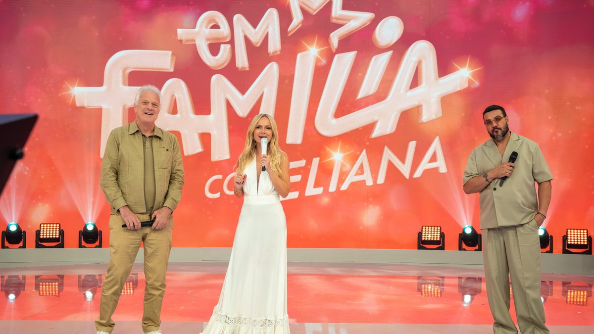Pedro Bial, durante participação no programa "Em Família", com Eliana e Belo - Bob Paulino/Globo