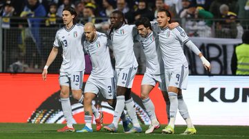 Os italianos Riccardo Calafiori, Federico Gatti e Gianluca Mancini fizeram grandes cortes de cabeça. - FIFA Word Cup 2026/Divulgação