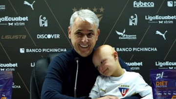 Tiago Nunes apareceu na entrevista junto ao seu filho, que tem Síndrome de Down - Reprodução/Redes Sociais