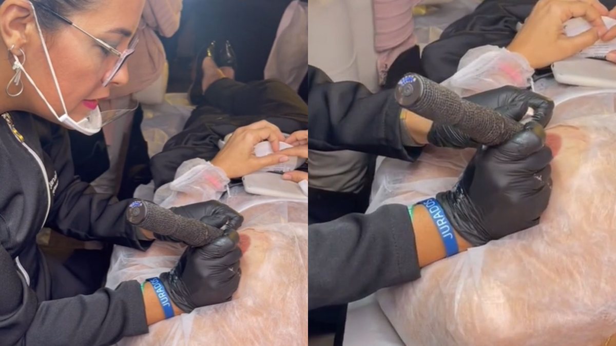 A tatuadora Janaína Lima realiza um projeto gratuito que oferece tatuagem realista para mulheres que perderam o mamilo - Reprodução / Instagram