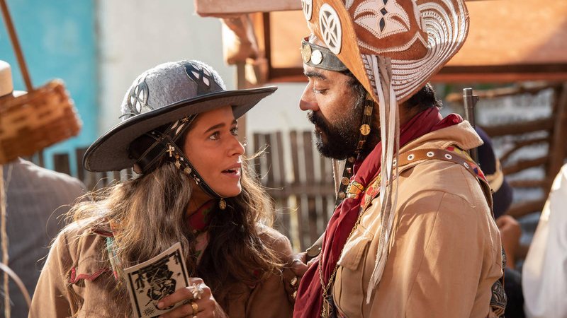 Isadora Cruz e Thomás Aquino em 'Guerreiros do Sol' - Divulgação/Globo