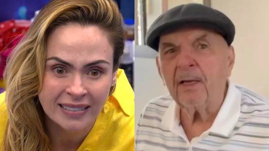 Ana Paula Renault e o pai Gerardo Henrique Machado Renault, de 96 anos - Reprodução/Redes Sociais