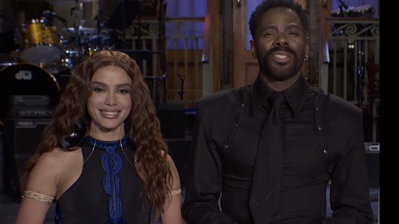 Anitta esteve no programa SNL com o ator Colman Domingo - Reprodução/Instagram/SNL
