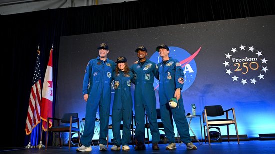 Astronautas falaram brevemente sobre a missão Artemis II - Helen Arase Vargas/NASA-JSC