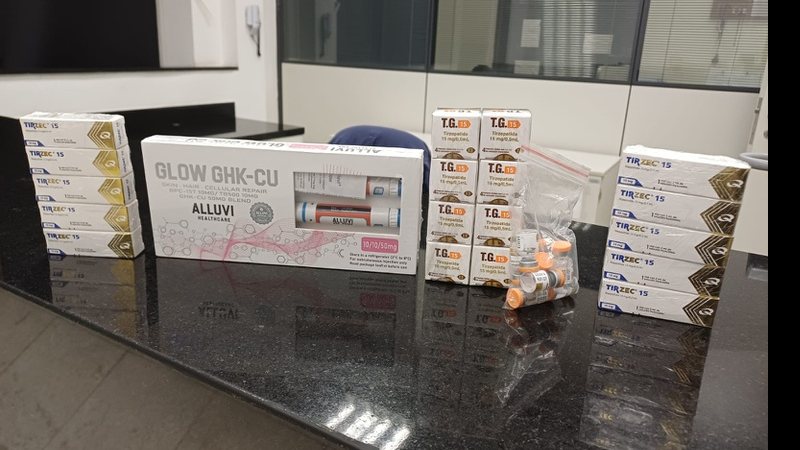 Até fevereiro deste ano, a PF já apreendeu 53.303 canetas emagrecedoras irregulares - Polícia Federal/Divulgação