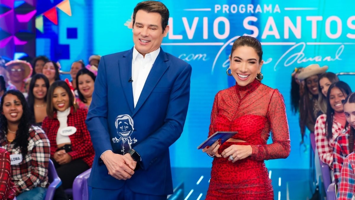 Celso Portiolli e Patricia Abravanel são apresentadores do Troféu Imprensa - Divulgação/SBT