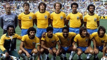 Brasil na Copa do Mundo de 1982, quando o uniforme estreou o emblema da CBF - Acervo / CBF
