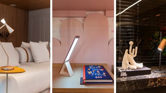 Luminárias de mesa em projetos dos arquitetos Gustavo Vargas, Larissa Suzuki e Selma de Sá - Emerson Rodrigues / Divulgação
