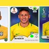 Figurinhas de Neymar nos álbuns das últimas Copas do Mundo - Reprodução