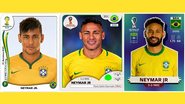 Figurinhas de Neymar nos álbuns das últimas Copas do Mundo - Reprodução