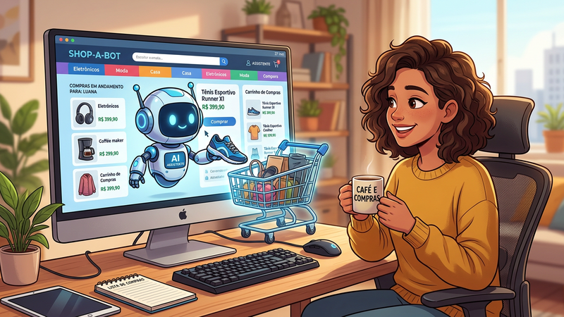 Consumidor poderá comprar por meio de conversas em diferentes canais, como WhatsApp - Adobe Firefly