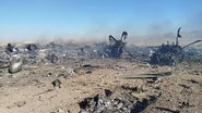 Irã afirmou que destruiu dois aviões de transporte C-130 e dois helicópteros Black Hawk dos Estados Unidos - Reprodução/X