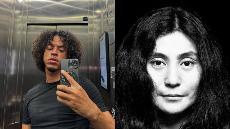 Rapper brasileiro L7nnon e Yoko Ono - Reprodução / Instagram e Spotify
