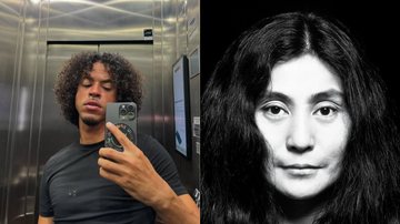 Rapper brasileiro L7nnon e Yoko Ono - Reprodução / Instagram e Spotify