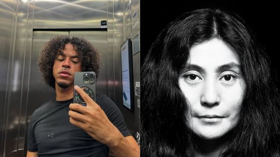 Rapper brasileiro L7nnon e Yoko Ono - Reprodução / Instagram e Spotify