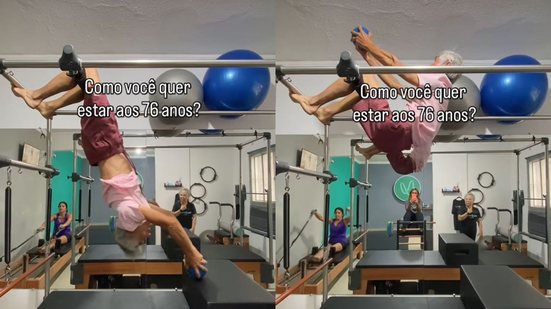 Seu Nelson pratica Pilates há mais de quatro anos - Reprodução Instagram @tomdopilates