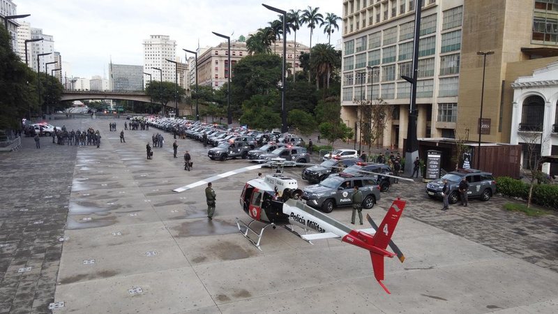 Operação Impacto Media Urbs II mobiliza 290 viaturas, três blindados e uma aeronave - Pablo Jacob/Governo de São Paulo