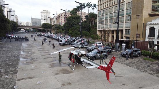 Operação Impacto Media Urbs II mobiliza 290 viaturas, três blindados e uma aeronave - Pablo Jacob/Governo de São Paulo