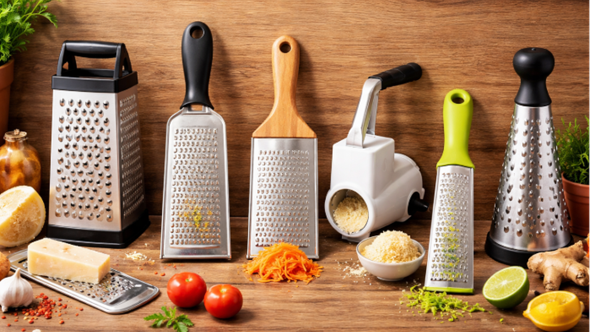 Tipos de raladores de cozinha diferentes geram texturas diversas nos alimentos - Divulgação Divino Fogão / Imagem gerada por inteligência artificial
