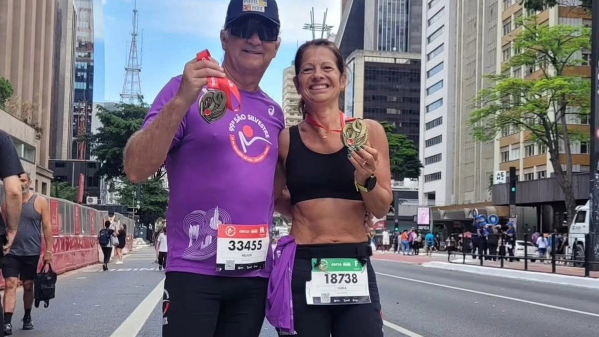Casal 60+ encontrou na prática esportiva um novo sentido de vida após os 40 anos - Arquivo pessoal