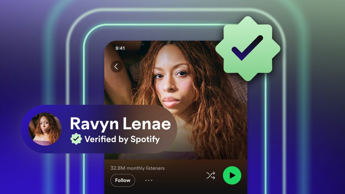 O selo "Verificado pelo Spotify" será implementado aos poucos, e busca garantir que o artista por trás da música seja uma pessoa real - Divulgação - Spotify