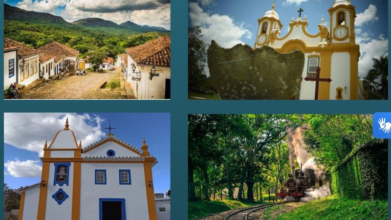 Visitação a igrejas e trilhas são algumas opções para fazer em Tiradentes - Divulgação / Prefeitura de Tiradentes