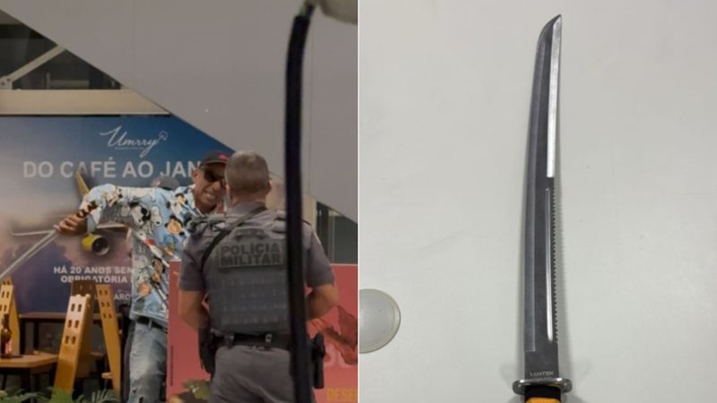 Homem de 45 anos estava em estado de surto psicótico - Reprodução/Luiz Capovilla e PM