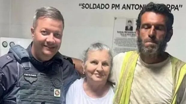 Professor universitário que estava desaparecido há cerca de cinco anos foi encontrado por policiais militares - Divulgação/Polícia Militar