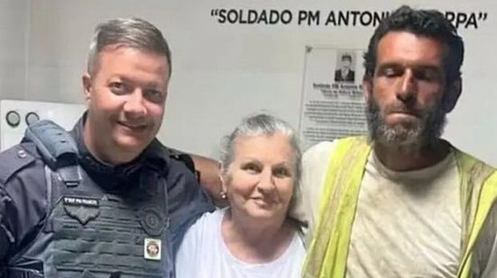 Professor universitário que estava desaparecido há cerca de cinco anos foi encontrado por policiais militares - Divulgação/Polícia Militar