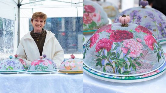 A empreendedora Margareth Pfeifer, de 64 anos, que transformou artesanato em negócio - Arquivo pessoal