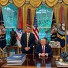 Na divulgação, não foi mencionado o motivo do encontro com Trump - Reprodução / Instagram / @falviobolsonaro