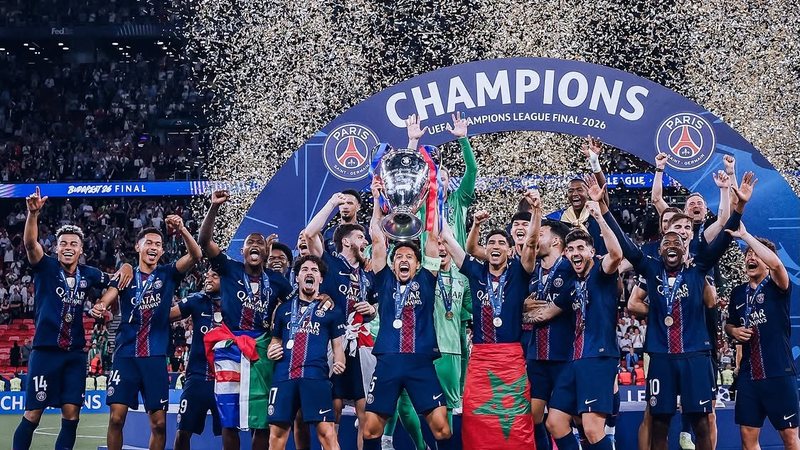 PSG ganhou pela segunda vez a Champions League - Reprodução/Instagram @psg