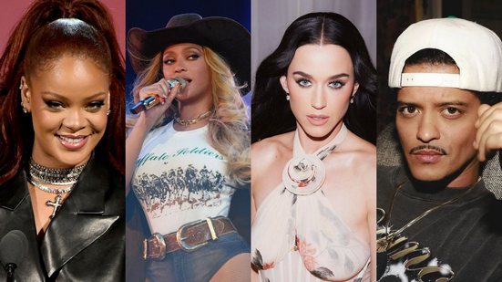 Rihanna, Beyoncé, Katy Perry e Bruno Mars são alguns dos nomes pedidos - Reprodução/Redes Sociais