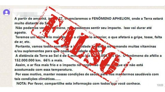 Comunicado falso de frio intenso até agosto  circula nas redes socias - Arte/Felipe Cavalheiro
