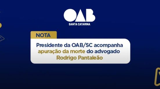 O presidente da OAB-SC, Juliano Mandelli, diz que ainda é cedo para dizer a causa da morte - Reprodução / OAB-SC