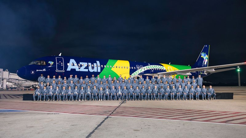 Decolagem atrasou uma hora e dois minutos em relação ao horário previsto - Azul/Divulgação