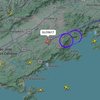 Voo de Porto Alegre a Congonhas teve que dar voltas sobre o mar antes de ser autorizado a pousar - Reprodução/FlightRadar