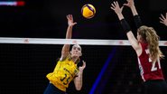 Brasil reagiu depois de perder dois sets, mas Alemanha levou a melhor - Foto: Reprodução site da VNL
